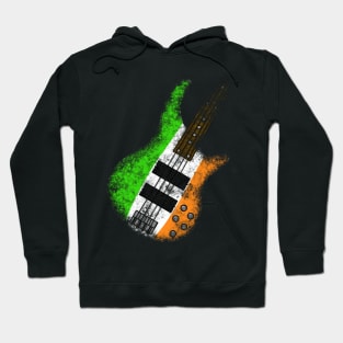 St Patrick's Day Irish Flag Bass Guitar Bassist Hoodie